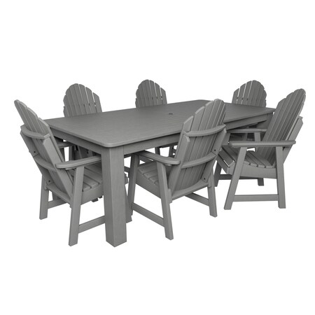 Highwood Usa Hamilton 7pc Rectangular Outdoor Patio Furniture Dining Set 84 x 42 AD-ST7HM1CO5AA-CGE